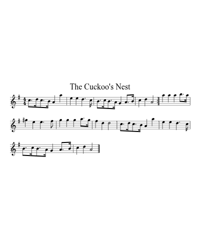 The Cuckoo's Nest (Version 9) sheet music preview