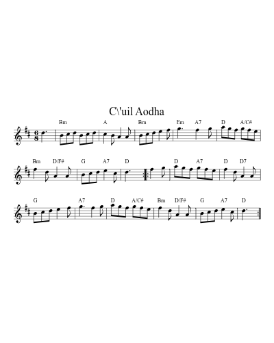 C\'uil Aodha (Version 4)
