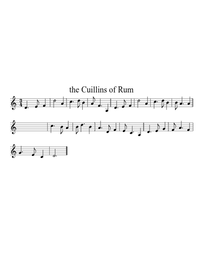 the Cuillins of Rum sheet music preview