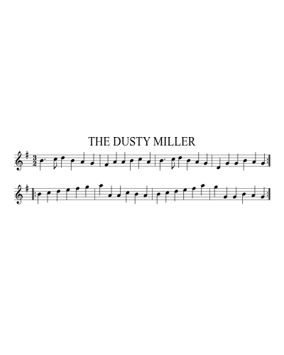 The Dusty Miller (Version 4) sheet music preview