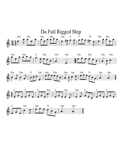 Da Full Rigged Ship (Version 2)