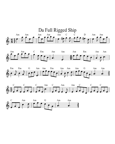 Da Full Rigged Ship (Version 4)
