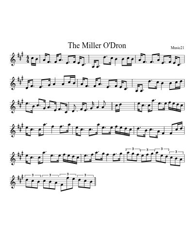 The Miller O'Dron sheet music preview