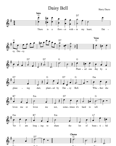 Daisy Bell (Version 2)