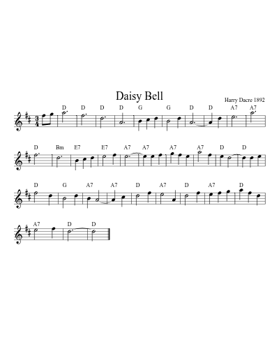 Daisy Bell (Version 3)