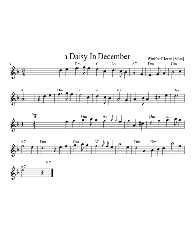 a Daisy In December (Version 4) sheet music preview