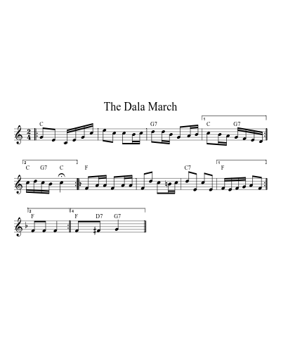 The Dala March sheet music preview
