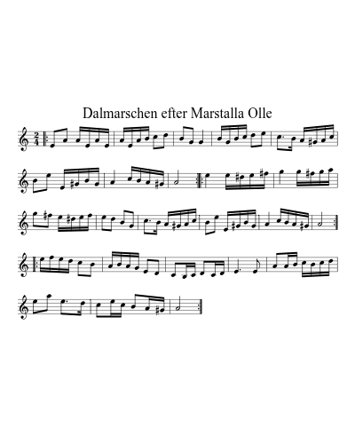 Dalmarschen efter Marstalla Olle