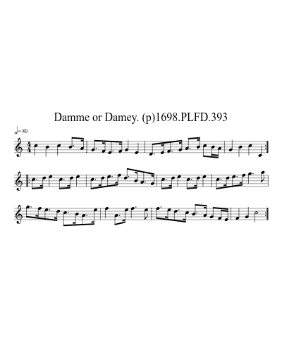 Damme or Damey. (p)1698.PLFD.393
