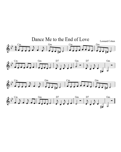 Dance Me to the End of Love (Version 2)