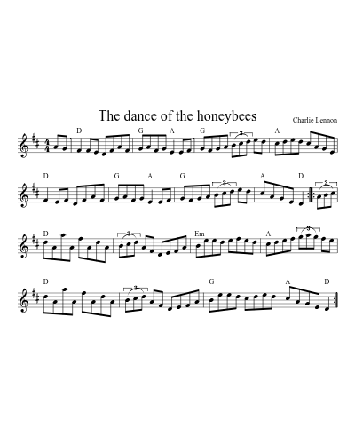 The dance of the honeybees (Version 2) sheet music preview