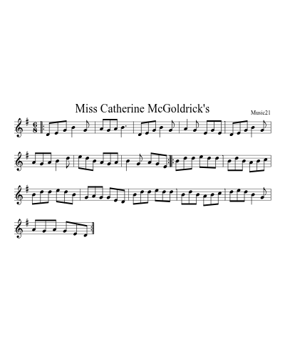 Miss Catherine McGoldrick's