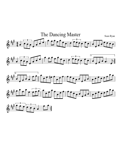 The Dancing Master sheet music preview