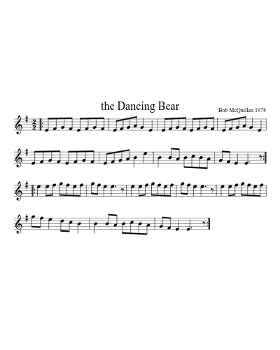 the Dancing Bear (Version 9) sheet music preview