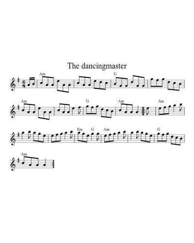 The dancingmaster (Version 4) sheet music preview