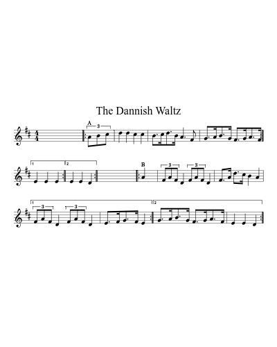 The Dannish Waltz sheet music preview