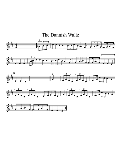 The Dannish Waltz (Version 2) sheet music preview
