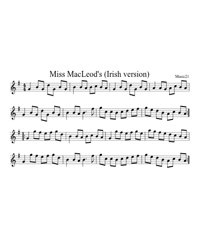 Miss MacLeod's (Irish version)