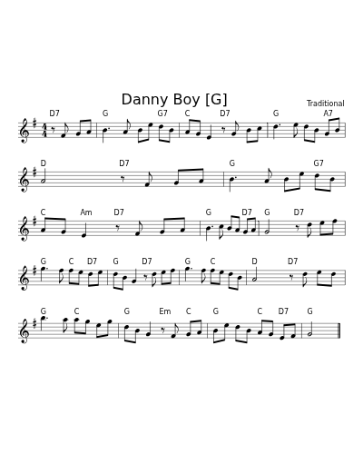 Danny Boy    [G] (Version 2)