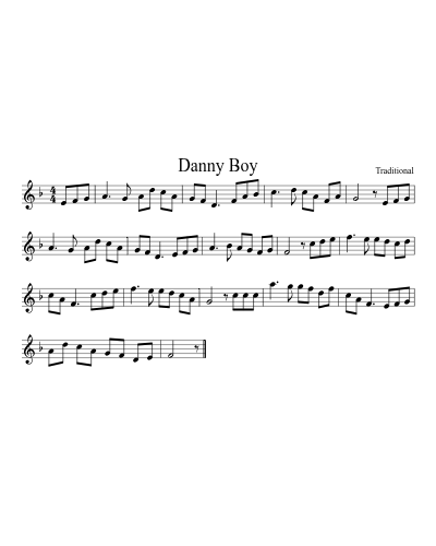 Danny Boy (Version 2) sheet music preview