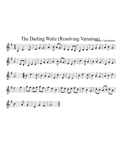The Darling Waltz (Resolving Variation) sheet music preview