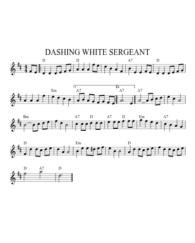 Dashing White Sergeant (Version 5)