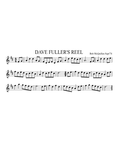 DAVE FULLER'S REEL (Version 2)