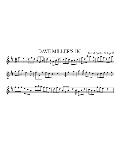 DAVE MILLER'S JIG (Version 2)