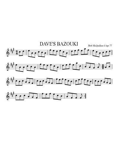 DAVE'S BAZOUKI (Version 2)