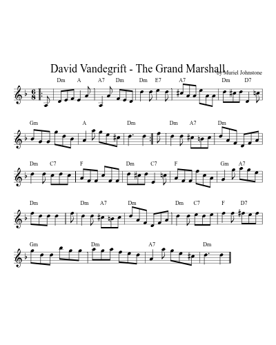 David Vandegrift - The Grand Marshall