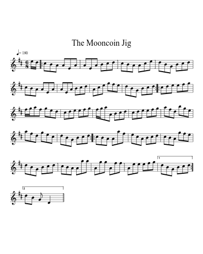 The Mooncoin Jig sheet music preview