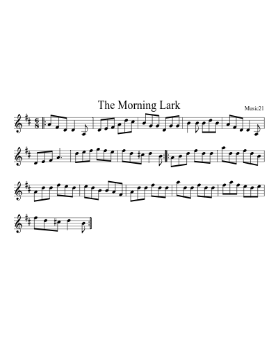 The Morning Lark sheet music preview