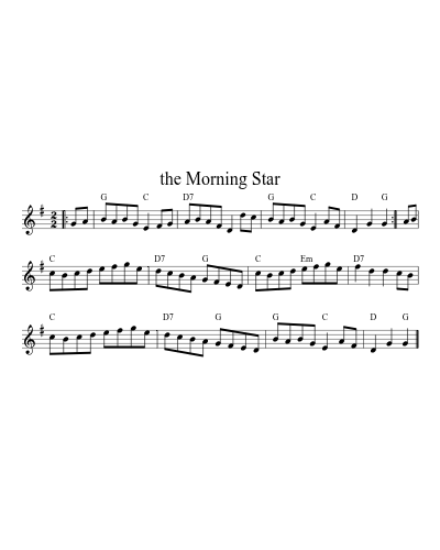 The Morning Star sheet music preview
