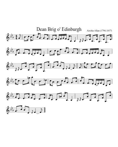 Dean Brig o' Edinburgh (Version 6)