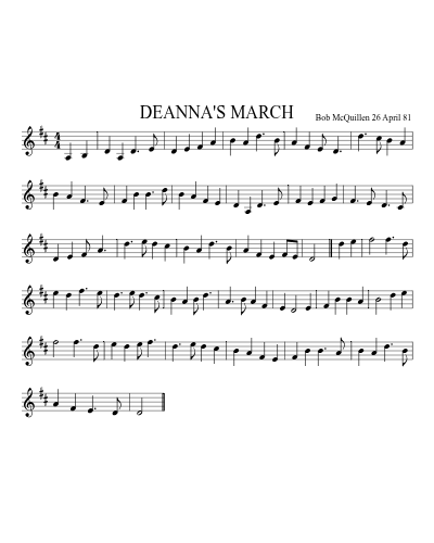 DEANNA'S MARCH (Version 2)