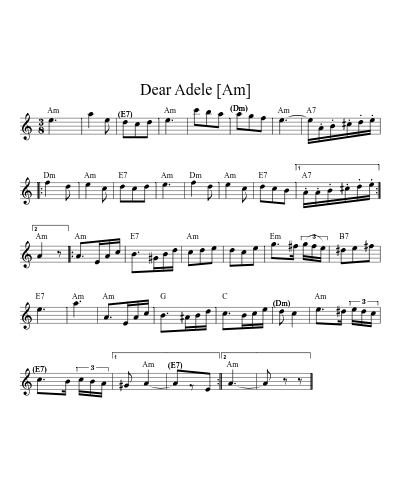 Dear Adele   [Am]