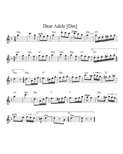 Dear Adele   [Dm]