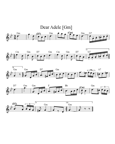 Dear Adele   [Gm]