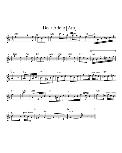 Dear Adele   [Am] (Version 3)