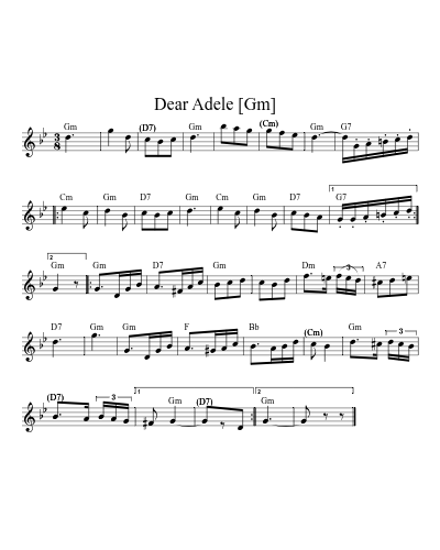 Dear Adele   [Gm] (Version 2)