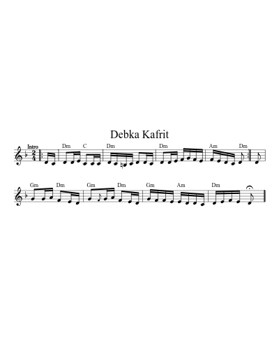 Debka Kafrit (Version 5) — Saxophone Sheet Music | Practito