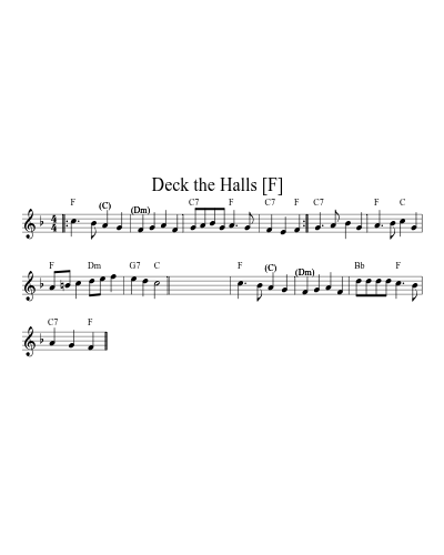 Deck the Halls   [F] (Version 3)