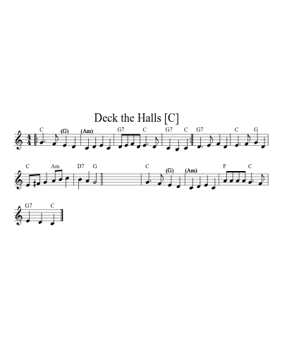 Deck the Halls    [C] (Version 3)