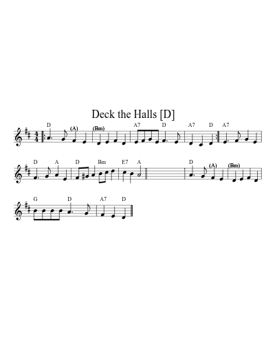 Deck the Halls   [F] (Deck The Halls G)