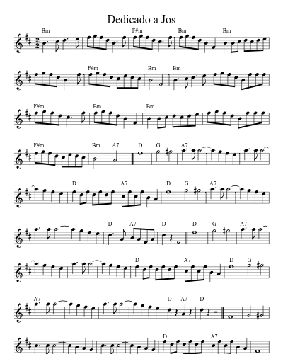 Dedicado a Jos (Version 2) sheet music preview