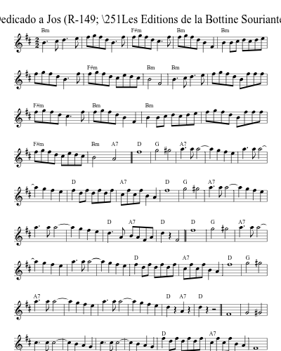 Dedicado a Jos (R-149; \251Les Editions de la Bottine Souriante)