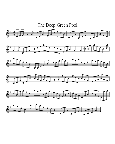 The Deep Green Pool sheet music preview