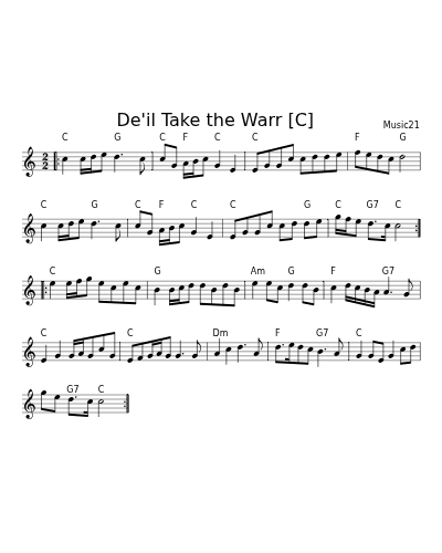 De'il Take the Warr   [C] (Version 2)
