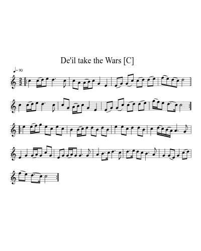 De'il take the Wars    [C]