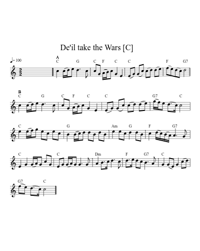 De'il take the Wars    [C] (Version 3)